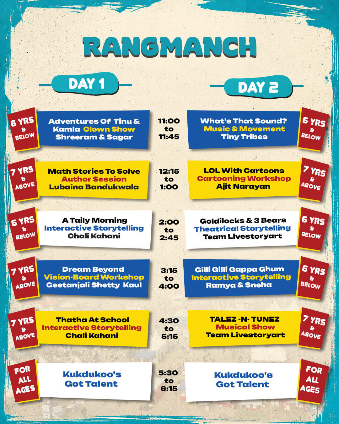 Festival Schedule 2